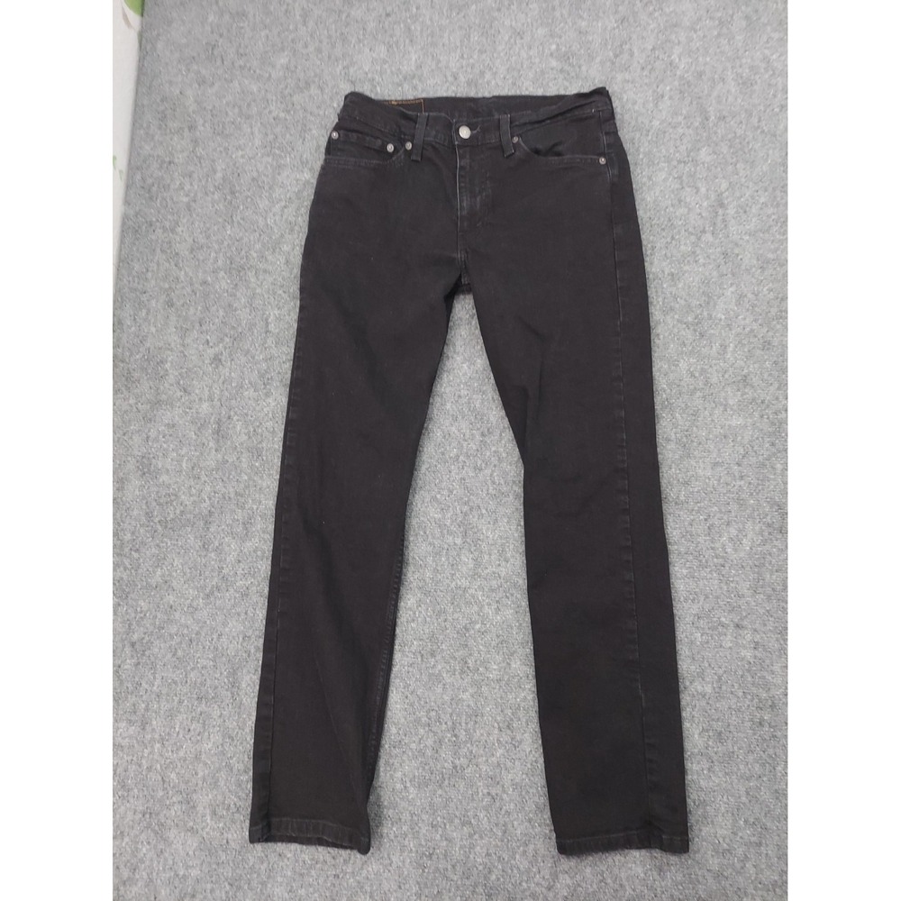 Levis 511 Jeans Mens 32x32 Black Dark Wash Preppy Slim Fit Stretch Cotton Denim - Picture 1 of 12